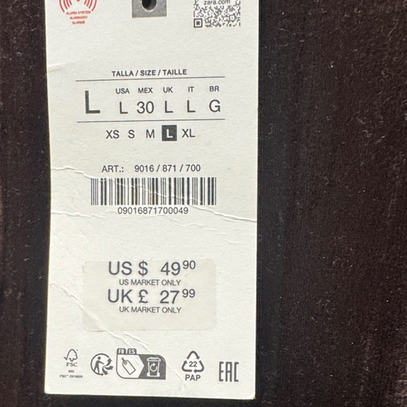 Zara Black Velvet Women's Blouse - Picture 3 of 4